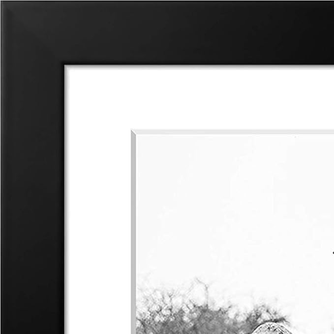 Americanflat 11x11 Picture Frame with Shatter-Resistant Glass - Use as 8x8 Frame with Mat or Display 11x11 Photo Without Mat - Signature Collection - Square Frames for Wall Display - Black