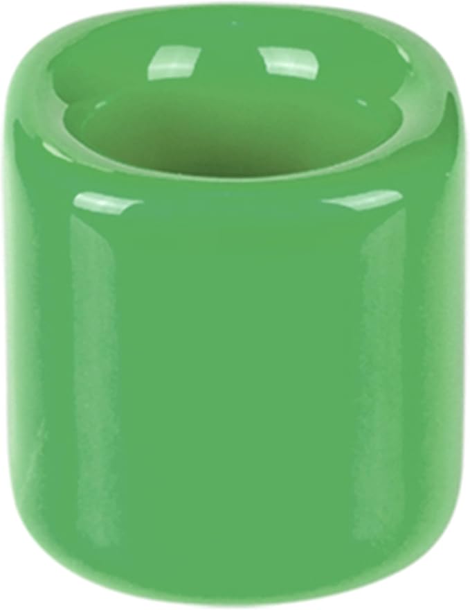 Mega Candles 5 pcs Light Green 1/2 Inch Diameter Ceramic Chime Ritual Spell Candle Holders, Great for Casting Chimes, Meditation, Rituals, Spells, Vigil, Witchcraft, Wiccan Supplies
