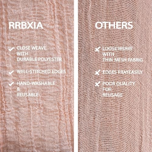 1Pcs Cheesecloth Table Runner Pink 10FT Boho Gauze Cheese Cloth Table Runners 120 Inches Long Rustic Sheer for Centerpiece Home Party Christmas Wedding Baby Shower Spring Easter Decor