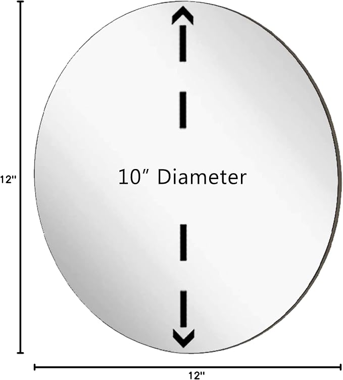 Marketing Holders 6 Pack Acrylic Mirror Round Circles 12 Inch Flat for DIY Laser Cut Tabletop Cover Center Piece Crafts Wall Safer Light Weight Wedding Events