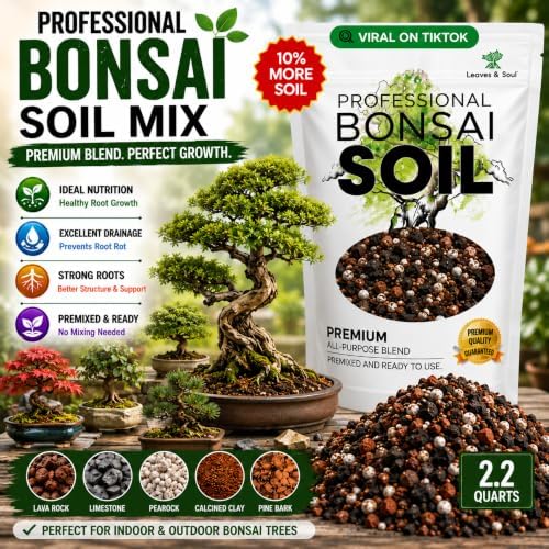 Professional Bonsai Soil Mix 2.2 Qt Potting Soil for Bonsai
