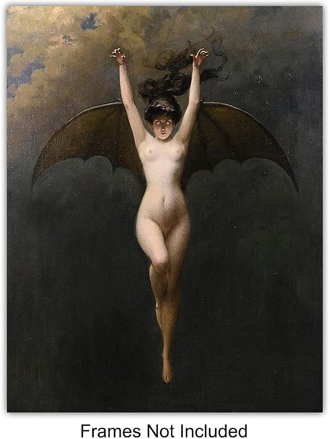 LARGE 11X14 - Witch Decor - Wicca Decor - Wiccan Witchcraft Print - Pagan Gifts - Witch Coven - Black Magic - Gothic Wall Art - Goth Room Art - Creepy Scary Vintage Picture Photo - Medieval Decoration