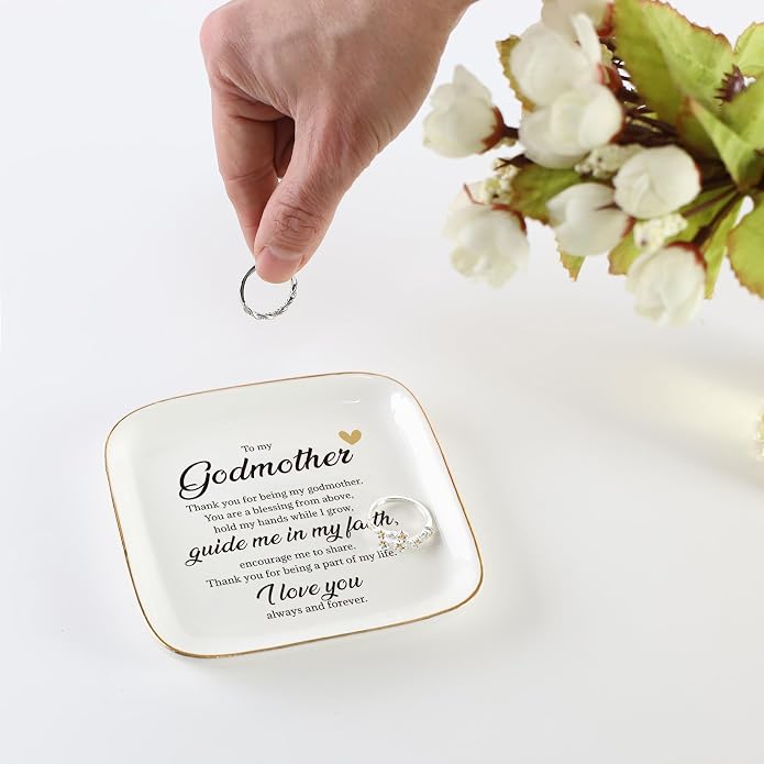 Ring Dish Jewelry Tray for Friend Mom Sister Maid of Honor,Birthday Mother's Day Christmas Gifts