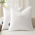 MIULEE 18x18 Throw Pillow Inserts,Set of 2 Decorative Pillow Inserts | Soft Cotton Cover,Fluffy and Cozy, Indoor Rectangle Sofa Couch Pillow Inserts, White