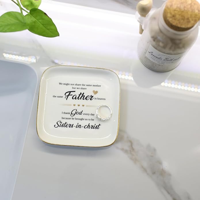 Ring Dish Jewelry Tray for Friend Mom Sister Maid of Honor,Birthday Mother's Day Christmas Gifts