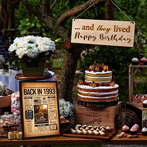 Back in 1993 Poster Sign, Personalized Birthday Gifts Idea, Custom 1993 Historical Birthday Newspaper, Born in 1993 Birthday Party Decorations, Fun Fact for the Day You Were Born, Decor Art Print