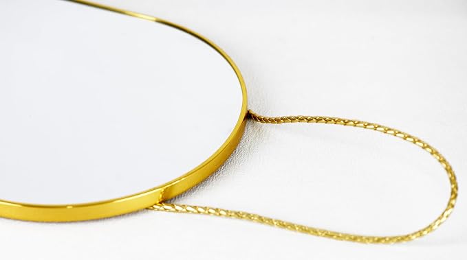 YCHMIR Oval Wall Mirror, Gold, Oval Shape, for Bathrooms and More (16x9.2 inch)
