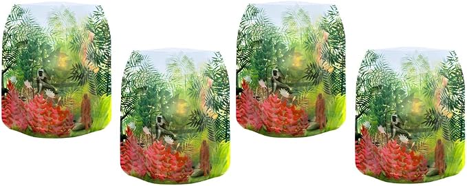 MODGY Luminary Lanterns Candle Holder Decorative Indoor Outdoor Decor, Lanterns for Wedding Centerpiece Decoration Outside Patio 4-Pack, with Flameless Floating LED Candles Rousseau Monkeys