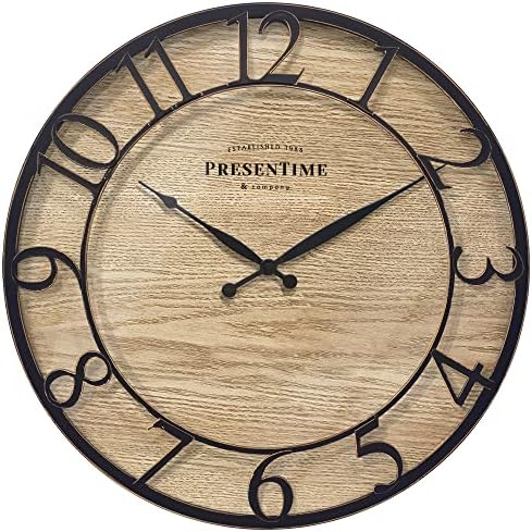 Presentime 21" Farmhouse Series Wall Clock