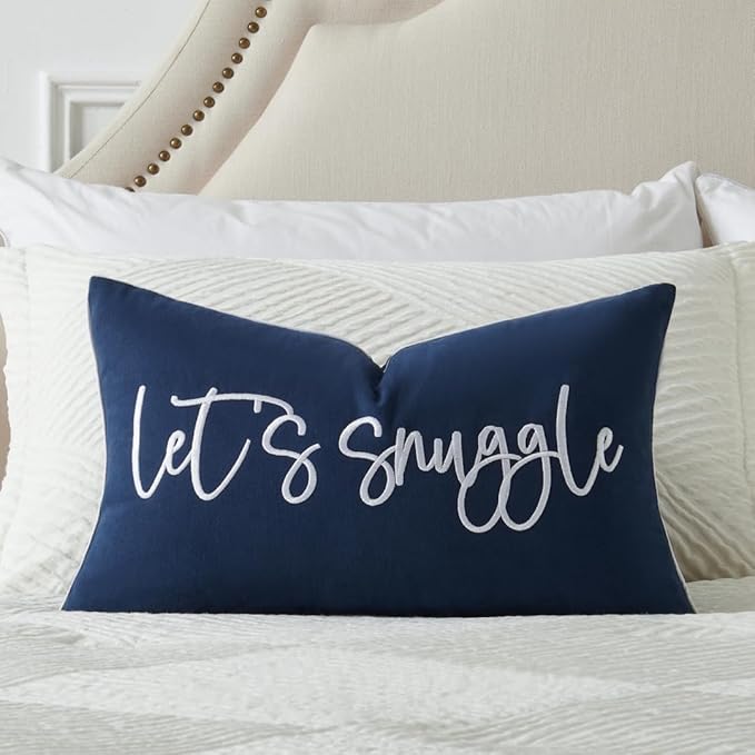 Sunkifover Let's Snuggle Decorative Lumbar Pillow Cover 12"x20"