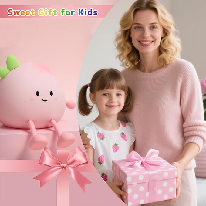 Peach Silicone Dimmable Sleeping and Decoration Nightlight