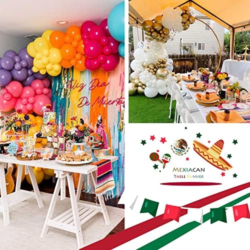 Tartaglia 6 Pack Mexican Table Runners 14x84 in Fiesta Party Decorations