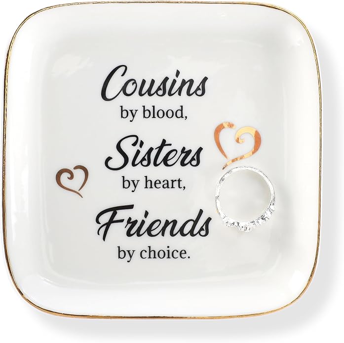 Ring Dish Jewelry Tray for Friend Mom Sister Maid of Honor,Birthday Mother's Day Christmas Gifts