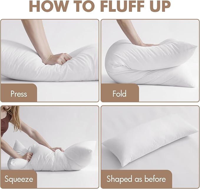 MIULEE 14x22 Inch Premium Lumbar Throw Pillow for Bed Sofa Couch | Virgin Microfiber, 100% Cotton Cover Pillow,Stuffer Form, Decorative Throw Pillow Insert