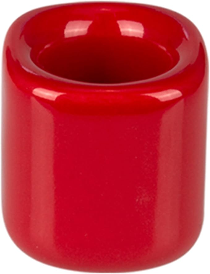 Mega Candles 10 pcs Red 1/2 Inch Diameter Ceramic Chime Ritual Spell Candle Holders, Great for Casting Chimes, Meditation, Rituals, Spells, Vigil, Witchcraft, Wiccan Supplies