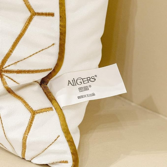 Avigers Throw Pillow Cover 18 x 18 Inch, White Gold, Velvet, Hidden Zipper