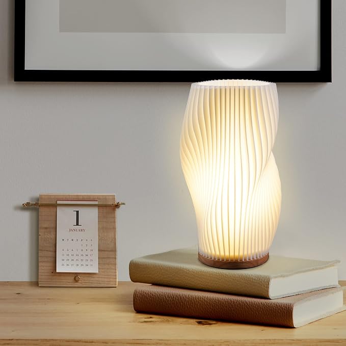 Zenply Vintage Striped Small Table Lamp