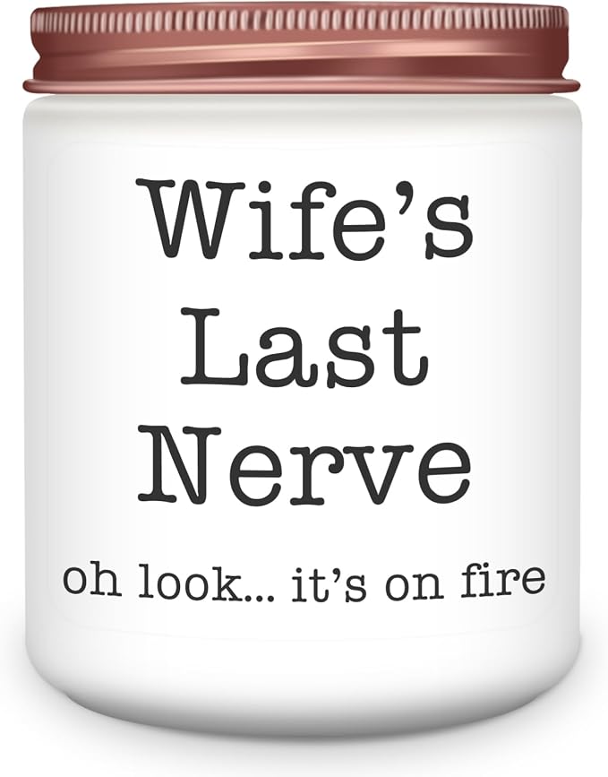 Homsolver Gifts for Wife from Husband, Funny Birthday, Mothers Fathers Day, Christmas, Anniversary, Valentines, Romantic Lavender Scented Candles
