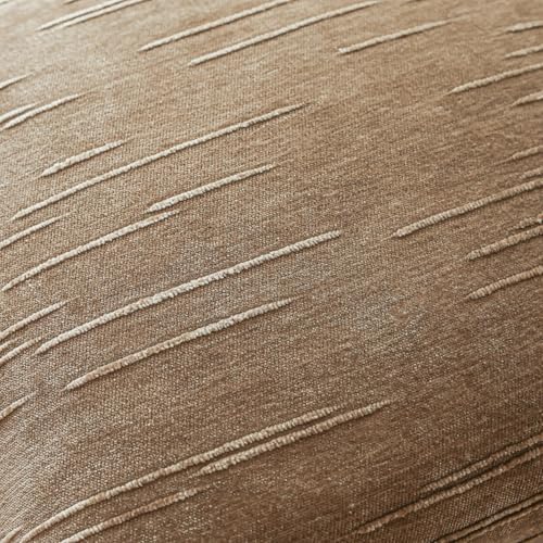 Foindtower Pack of 2 Slubby Textured Chenille Throw Decorative Pillow Covers Lumbar Accent Solid Cushion Cover Neutral Farmhouse Pillow Case for Couch Sofa Bedroom Living Room 12x20 Inch,Brown