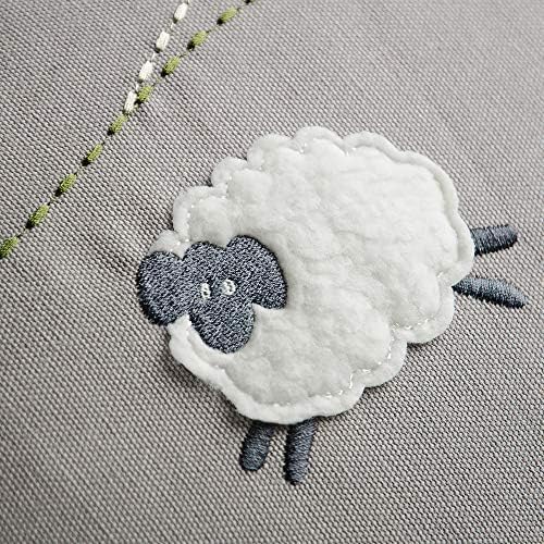 JWH Sheeps Throw Pillow Cover, Gray White, 14x21 Inch