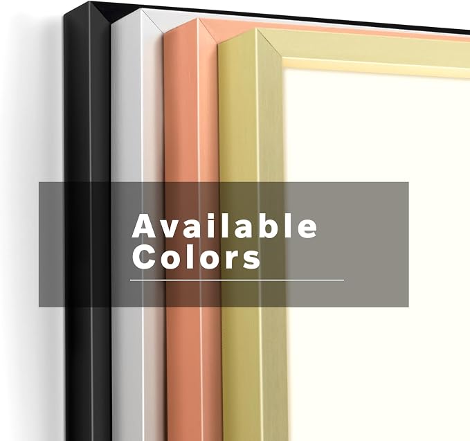 Frametory 16x20 Rose Gold Aluminum Metal Picture Frame Mat for 11x14 Glass