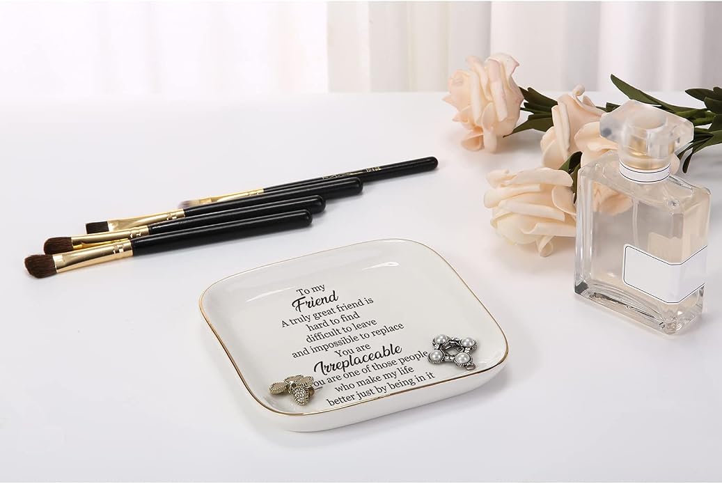 Ring Dish Jewelry Tray for Friend Mom Sister Maid of Honor,Birthday Mother's Day Christmas Gifts