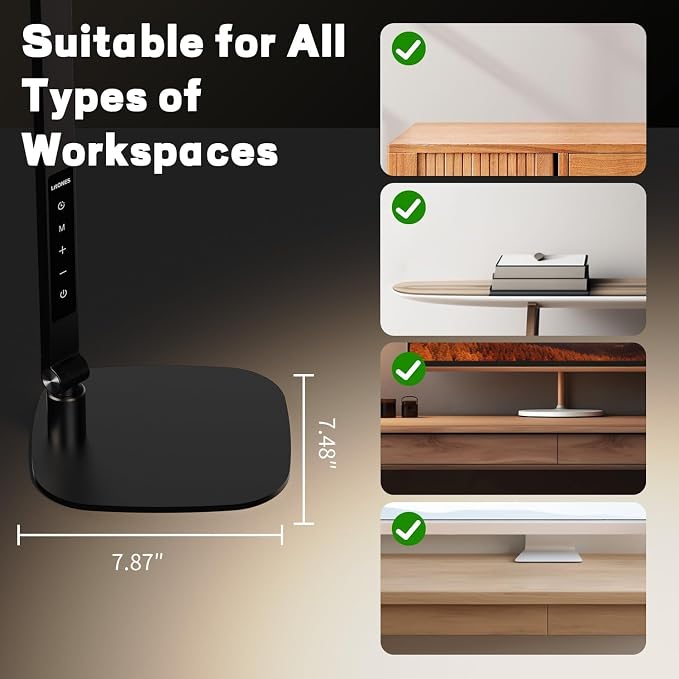 LitONES LED Desk Lamp for Home Office, Soft Edge-lit Design, Modern Style