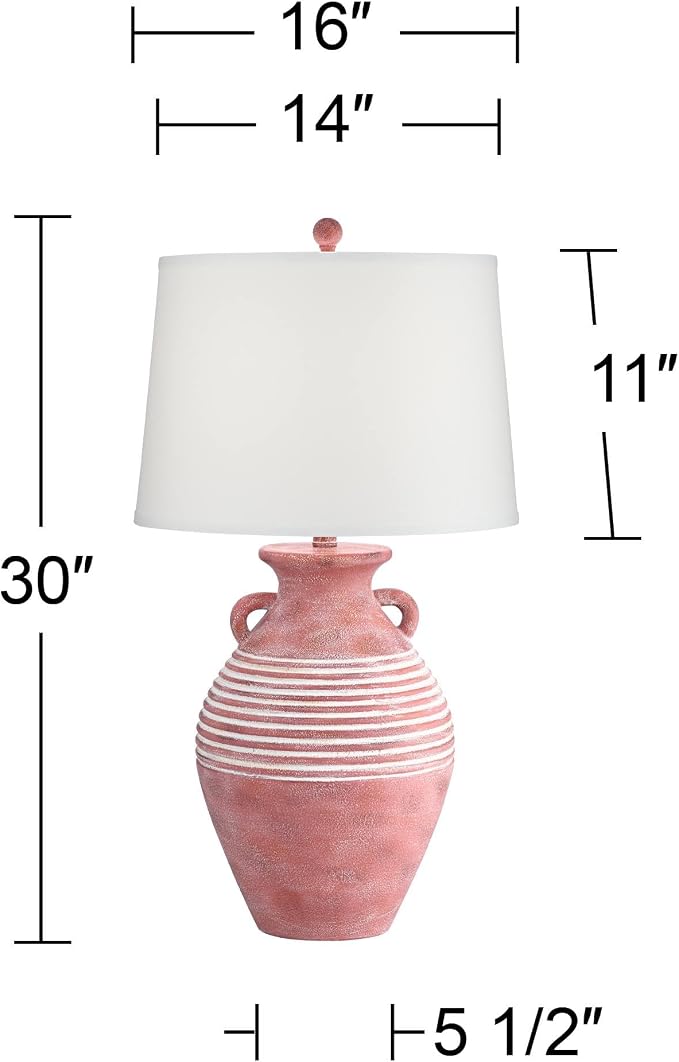 Lucero 30" Large Table Lamp Rustic Jug Southwest Red Southwestern
