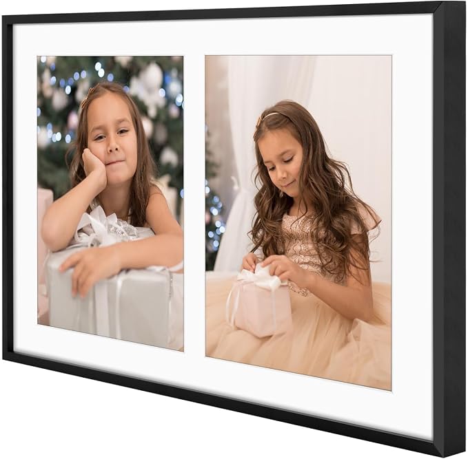 Golden State Art 12x19 Collage Frame w/Mat for 8x10 Photos Black 1 Pack