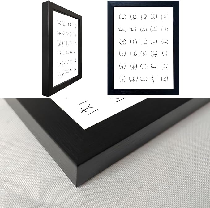 Framed Funny Bathroom Wall Art Canvas Print Bthroom Sign Picture Artwork Cute Black and White Bathroom Wall Decor