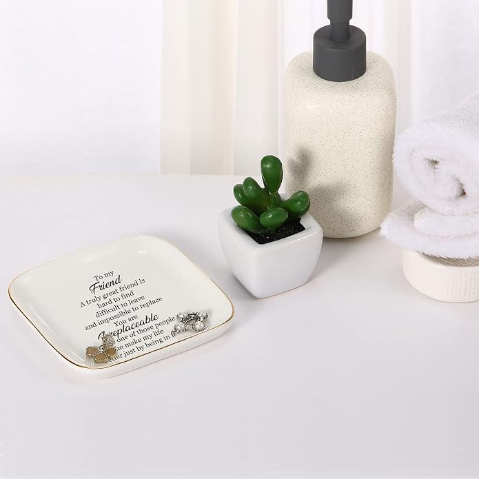 Ring Dish Jewelry Tray for Friend Mom Sister Maid of Honor,Birthday Mother's Day Christmas Gifts