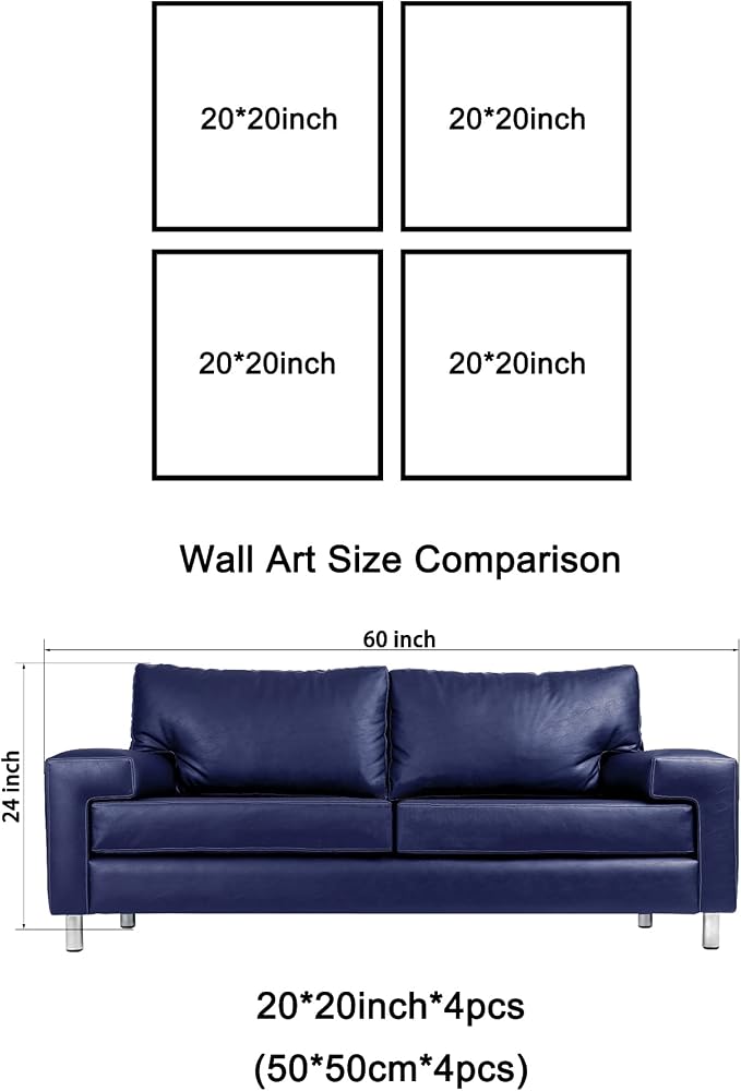 Wieco Art Red Wine Cups Large Modern 4 Panels Gallery Wrapped Abstract Giclee Canvas Prints Artwork Contemporary Vintage Pictures Paintings on Canvas Wall Art for Living Room Home Decor