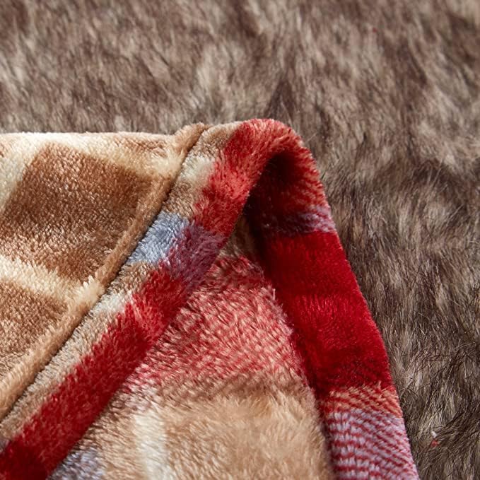MERRYLIFE Red Plaid Throw Blanket for Couch Bed Sofa Love Urban 40" 50" | Grid Pattern, Ultra-Plush Soft, Decorative Colorful Travel Blanket, farmhouse, Gift Choice, Home Travel Use