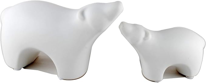 NWFashion Ceramic Animal Figurines Home Decoration Furniture Desktop Display (White Bear)