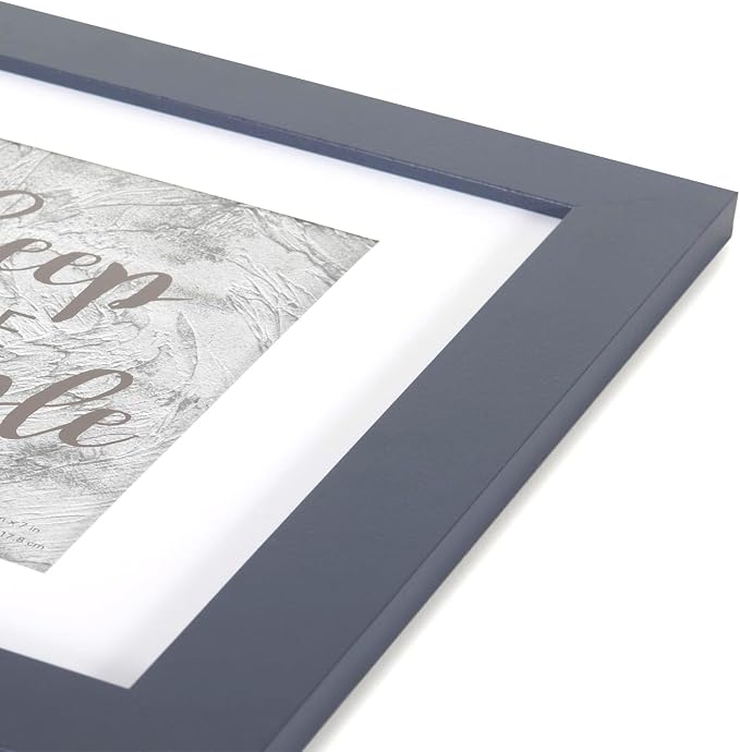 kennethan 8x10 Picture Frame Navy Blue 1 Pcs Wooden Frame can Display 5x7 Picture with Mat or 8x10 Without Mat on the Wall or Table for home decoration,holiday gift