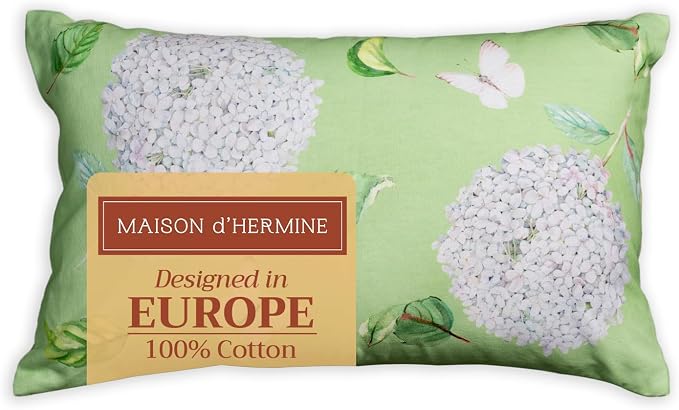 Maison d' Hermine Throw Pillow Covers 100% Cotton (12" x 20" - Pack of 1)