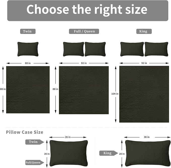 Easy-Going Reversible Quilt Set Twin, Bedspread with 1 Shams | Damask-Army Green/Beige, Lightweight Bed Comforter, 1 Quilt + 1 Pillow Shams, All-Season Coverlets for Bedroom