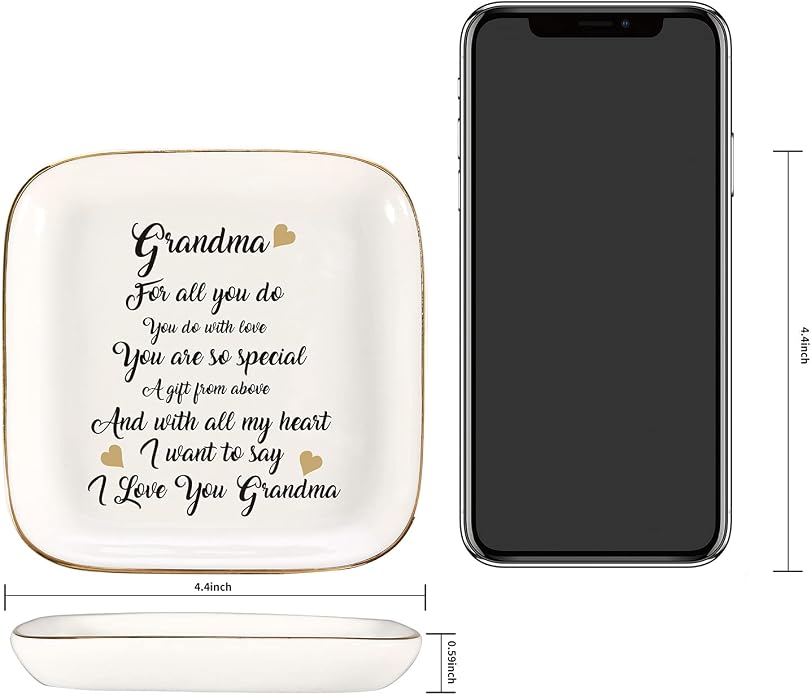 Ring Dish Jewelry Tray for Friend Mom Sister Maid of Honor,Birthday Mother's Day Christmas Gifts