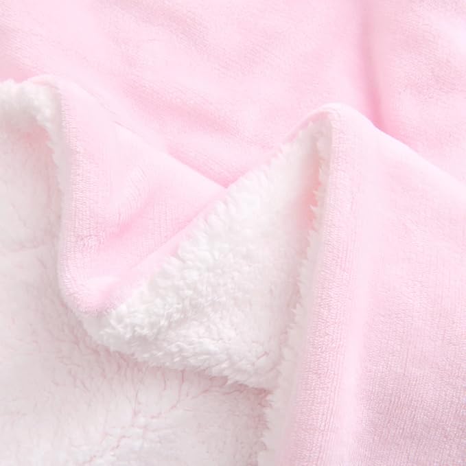 SOCHOW Sherpa Fleece Throw Blanket, Light Pink, 50x60 inches | Double-Sided Super Soft Luxurious Plush Blanket Throw Size