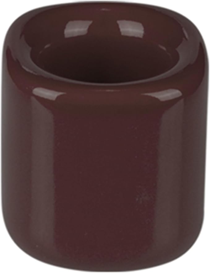 Mega Candles 5 pcs Brown 1/2 Inch Diameter Ceramic Chime Ritual Spell Candle Holders, Great for Casting Chimes, Meditation, Rituals, Spells, Vigil, Witchcraft, Wiccan Supplies