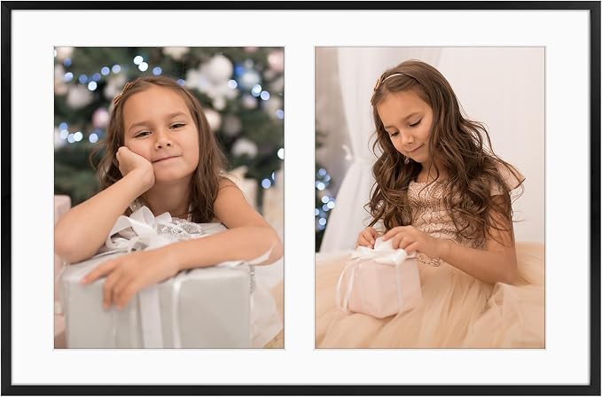 Golden State Art 12x19 Collage Frame w/Mat for 8x10 Photos Black 1 Pack