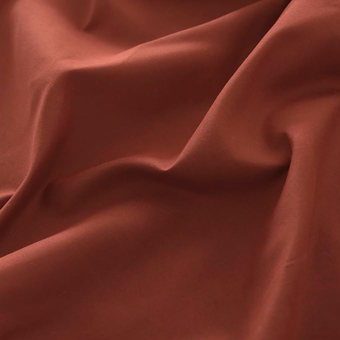Bed Skirt Queen Size Ruffled Bed Skirts with Split Corners | 14 Inch Drop Dust Ruffle Bed Skirts with Platform, 14'' Queen, Rust