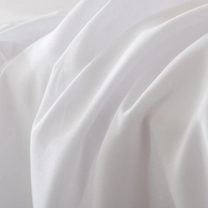 Dorm Bed Skirt Twin XL 30 Inch Drop Length | White, Ruffled Pattern College Dorm Room Bed Skirts - Split Corner, Easy Care, Microfiber Bed Skirt Dust Ruffle with Platform