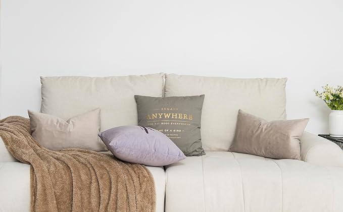 Cashmere Decorative Lumbar Velvet Throw Pillow Covers 12x20 inch Set of 2 with Zipper Luxury Soft Solid Rectangle Cushion Covers Case for Sofa Couch Bed Living Room