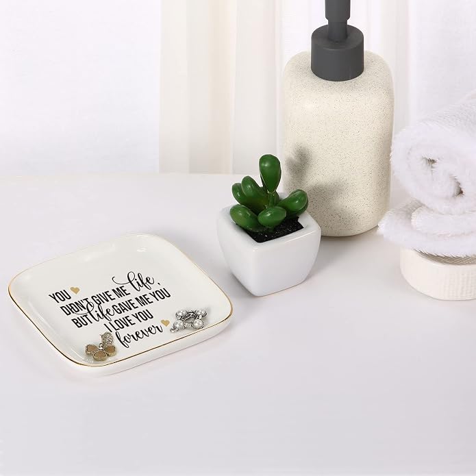 Ring Dish Jewelry Tray for Friend Mom Sister Maid of Honor,Birthday Mother's Day Christmas Gifts