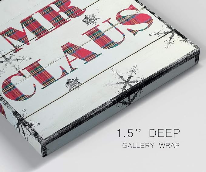 Renditions Gallery Canvas Wall Art for Christmas Decorations Mr Santa Claus Texture Abstract Artwork for Living Room Home Kitchen Wall Decor - 10"X10" LT05