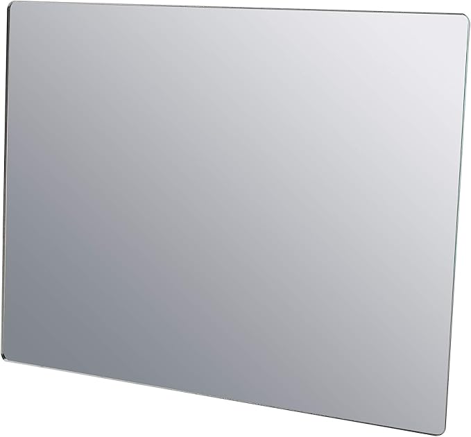 3 Pack Acrylic Mirror Sheet 8" x 10" Replacement DIY Frameless Plexiglass Tile Portable Lightweight Flat with Rounded Corners for Kids Rooms Dance Studios and Gyms by Marketing Holders