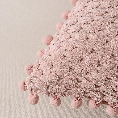 Fancy Homi 2 Packs Dusty Pink Decorative Throw Pillow Covers 12x20 Inch for Couch Bed Sofa, Modern Farmhouse Boho Home Decor, Soft Cute Plush Corduroy Cushion Case 30x50 CM