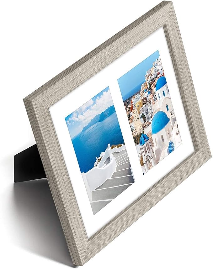 Americanflat 4x6 Double Picture Frame - Engineered Wood - Driftwood