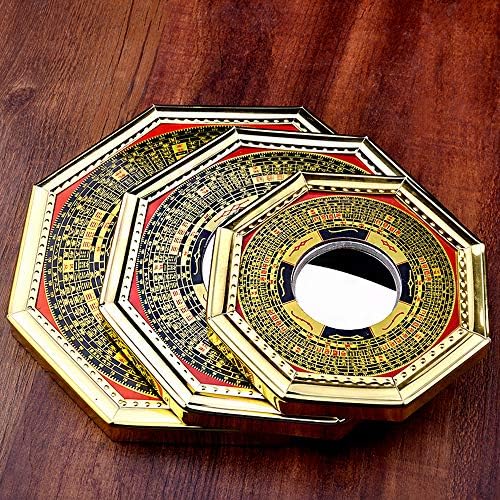 Better us Chinese Feng Shui Convex Bagua Mirror Wood Fengshui ba gua Mirrors (Large)